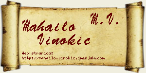 Mahailo Vinokić vizit kartica